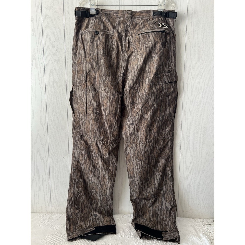 Drake Waterfowl Hunting Pants Mens M 32-34 Mossy Oak Bottomland Camo Cargo
